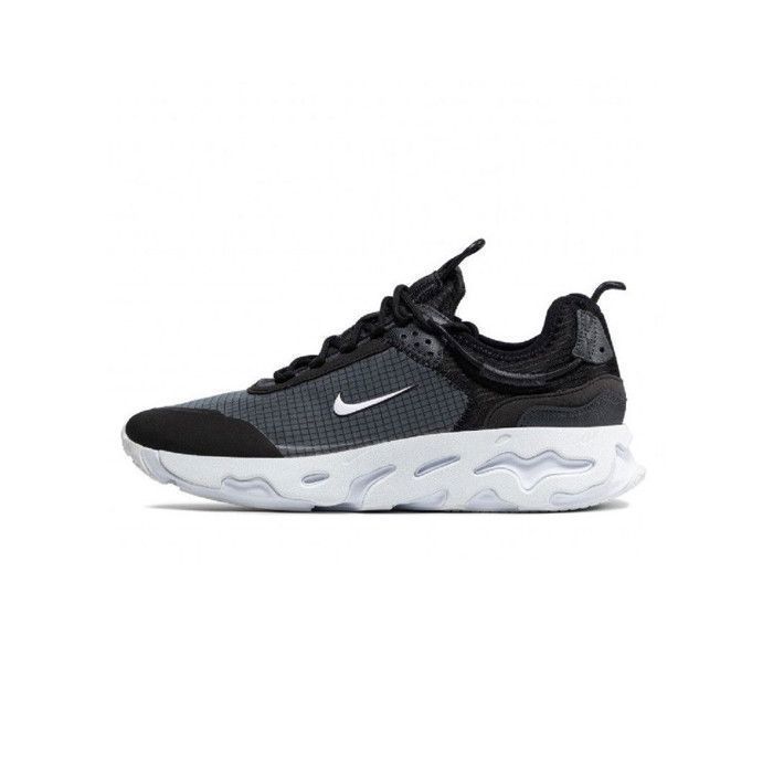 Basket Nike REACT LIVE - Réf. CV1772-003. Couleur : Noir, Blanc, Gris. Détails. - Tige en maille et synthétique. - Logo Nike sur le
