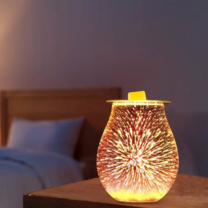 Diffuseur d'arôme en verre 3D Électrique Aromathérapie Lampe Diffuseur Cire