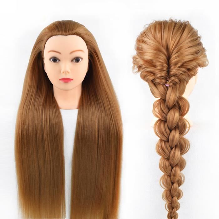 Neverland 28'' Têtes d'exercice,Tête à Coiffer Coiffure,100% Fibre Synthétique Cheveux, Mannequin Poupée pour le Salon B5