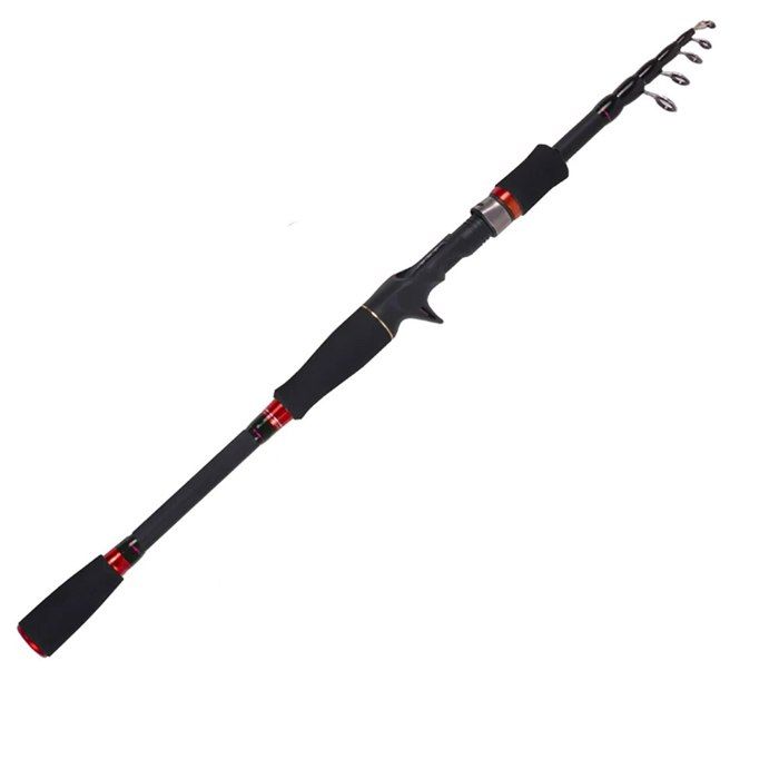 Cannes à Pêche Canne à Pêche Télescopique En Carbone Ultra Court Action
