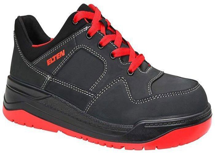 ELTEN Basket Elten - 723391-40 - Maverick Noir-Rouge Low ESD S3 Baskets de securite Style Basket-Ball Mixte