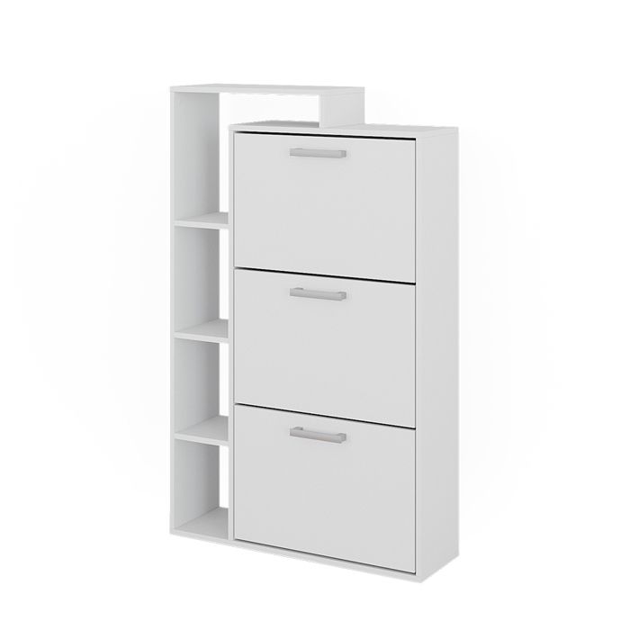 Meuble à chaussure Orlando 80x128.3cm avec 3 compartiments Blanc Vicco 50014 Meuble à chaussure Orlando 80x128.3cm avec 3 compartiments Blanc Vicco 50014
