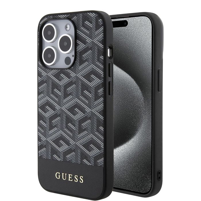 Coque Guess GCube Stripes MagSafe pour iPhone 15 Pro Max - Black