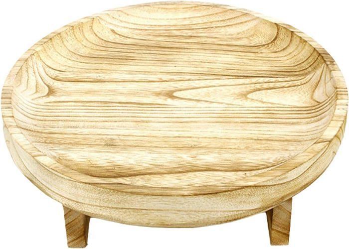 Tabouret - YYV - Petit tabouret rond - Bois de paulownia - Style contemporain - Utilisation extérieure