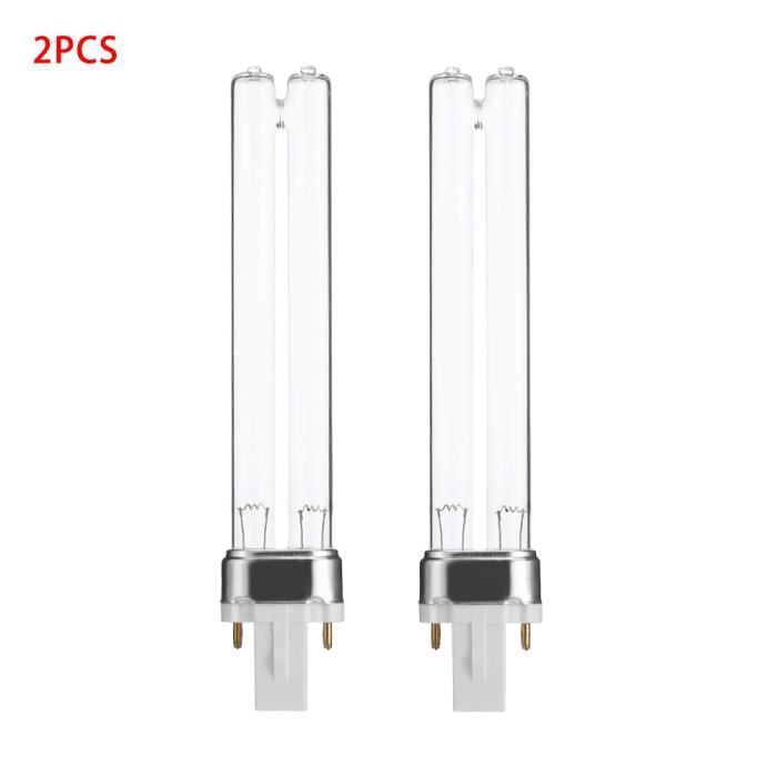 ®RisingFF 2PCS 9W G23 Ampoules UV purificateur germicide ultraviolette deremplacement base aquarium stérilisateur