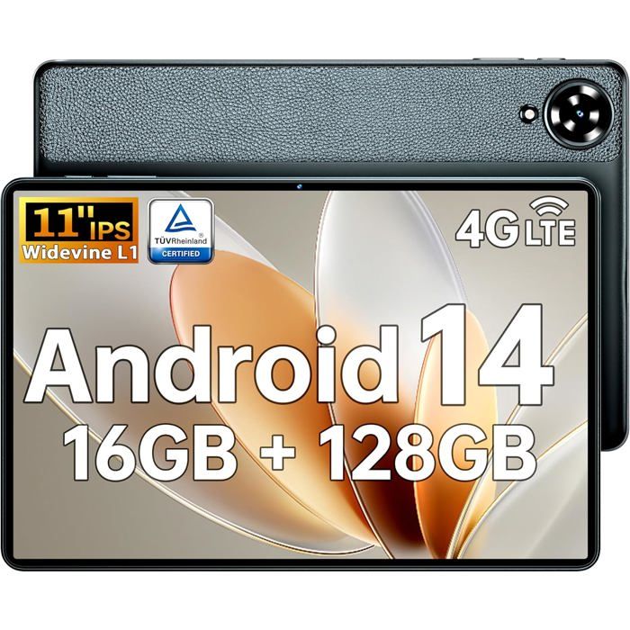 Tablette Android 11 Pouces 36Go RAM 512Go - 4G LTE, Clavier Inclus, Batterie 9580mAh - Pack Complet