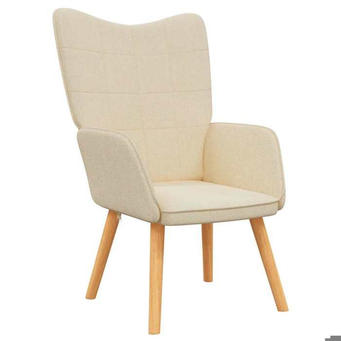 ESTINK® Chaise/Fauteuil de relaxation - avec accoudoirs - Crème Tissu @@556
