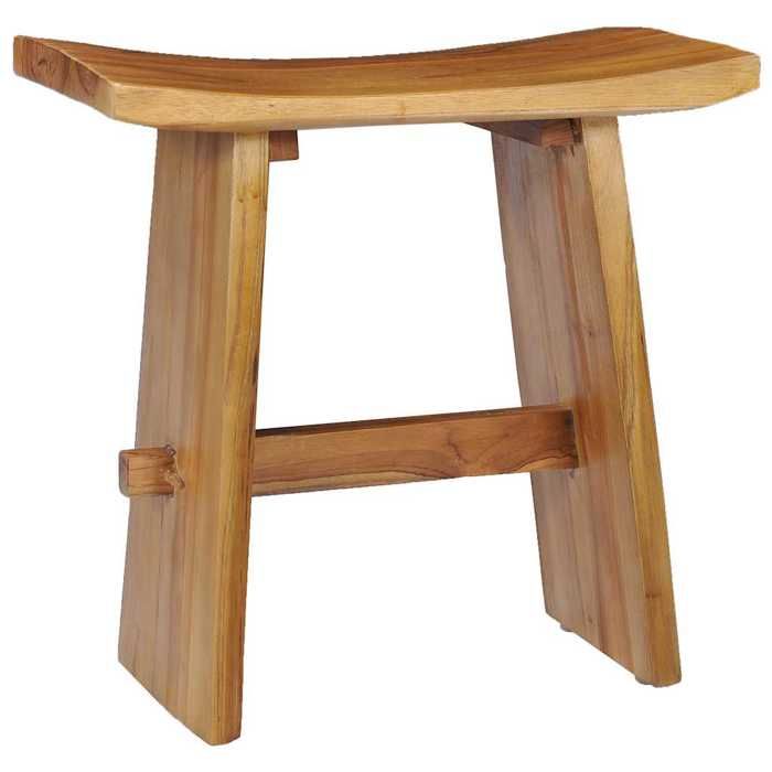 SOLDES dAutomneTabouret - Petit Fauteuil Salon pour chambre - Bois de teck massif - 50x30x50cm 448