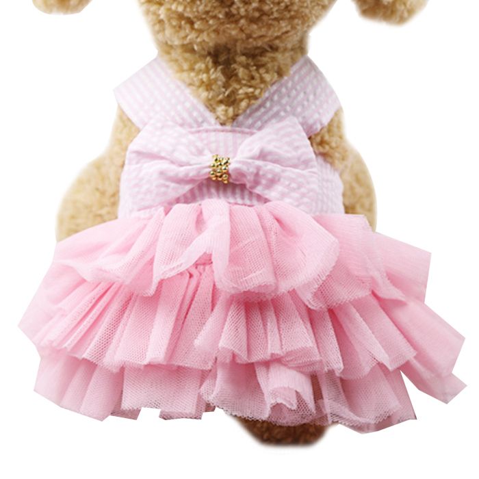 Comparer les prix de Robe en maille à rayures pour chien 3 pièces jolie robe pour animal de compagnie