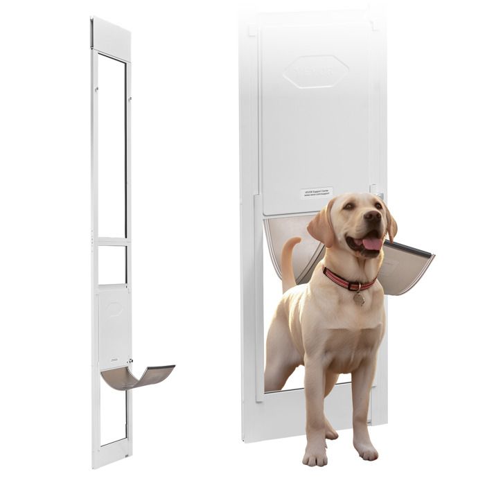 Chatière pour Chien et Chat-VEVOR-pour Porte Coulissante en Verre-Trappe pour Chien avec Battant Taille L de 2604x4128 mm