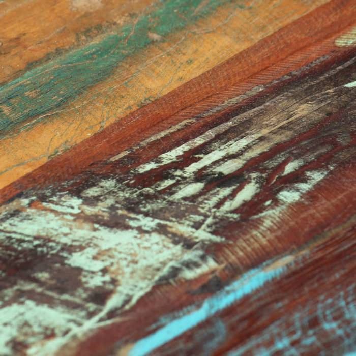 Brun Table basse 120x50x30 cm Bois de récupération solide et acier CC6