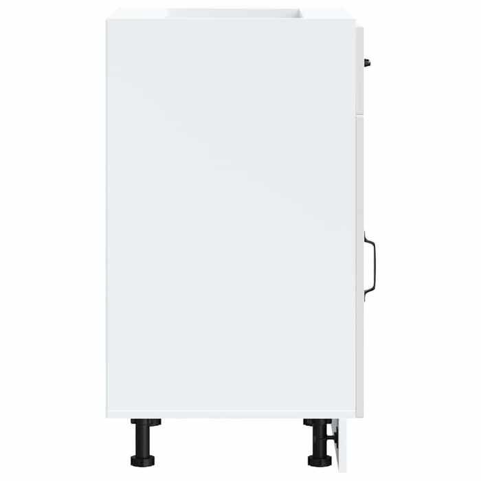 Moderne Placard de cuisine Kalmar SWEETY Armoire pour cuisine blanc brillant bois ingénierie 50x46x81.5 cm BB532