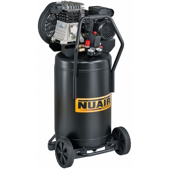 Compresseur à huile vertical - NuAir - 90L - 3 KM - 10 bar - 330 l/min - 230V - Transmission par courroie