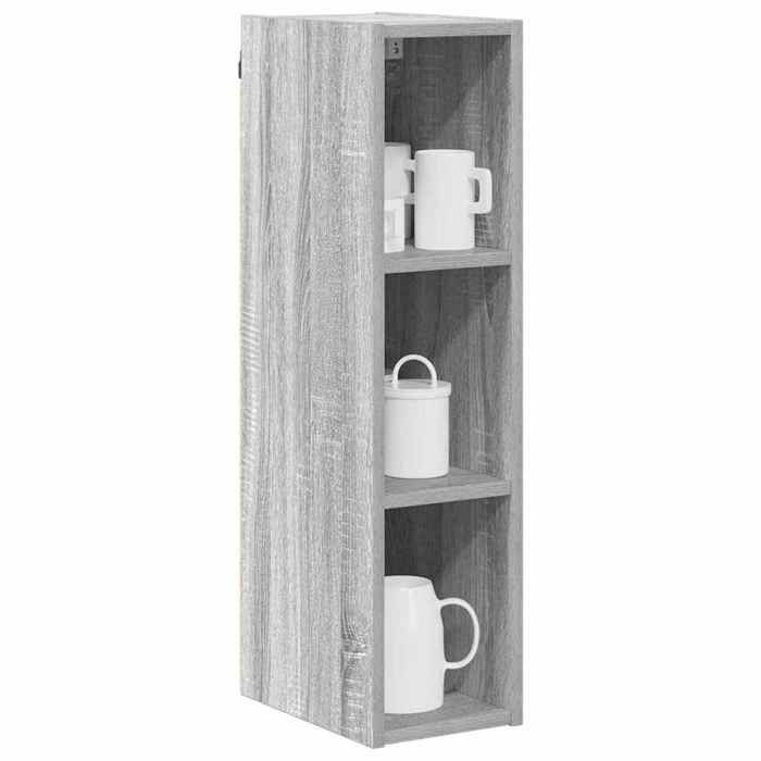 (NEW 2026)Gris Placard/Armoire Haut - Armoire suspendue - CLOUD - Cabinet de cuisine - avec stockage Gris Sonoma 20x29 5x80 cm 70527