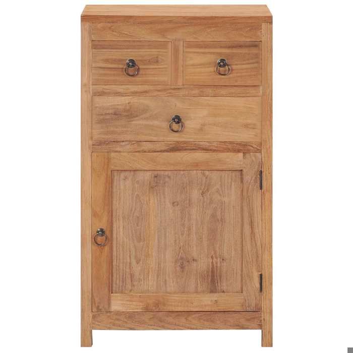 (4929)Commode - contemporain - Buffet rangement - 50x30x90 cm bois de teck massif poid:22 kg