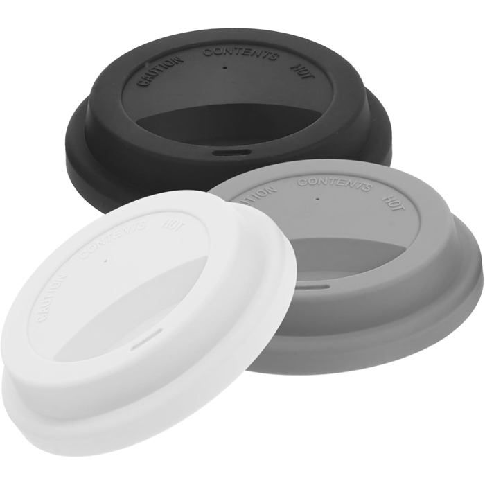 Lot de 3 couvercles de tasse en silicone 3.54 pouces universels réutilisables hermétiques et anti-fuite pour mugs et verres.