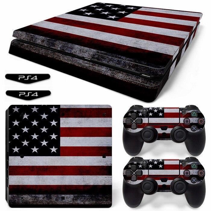 Autocollant Slim en vinyle pour Console Ps4 Slim et 2 manettes