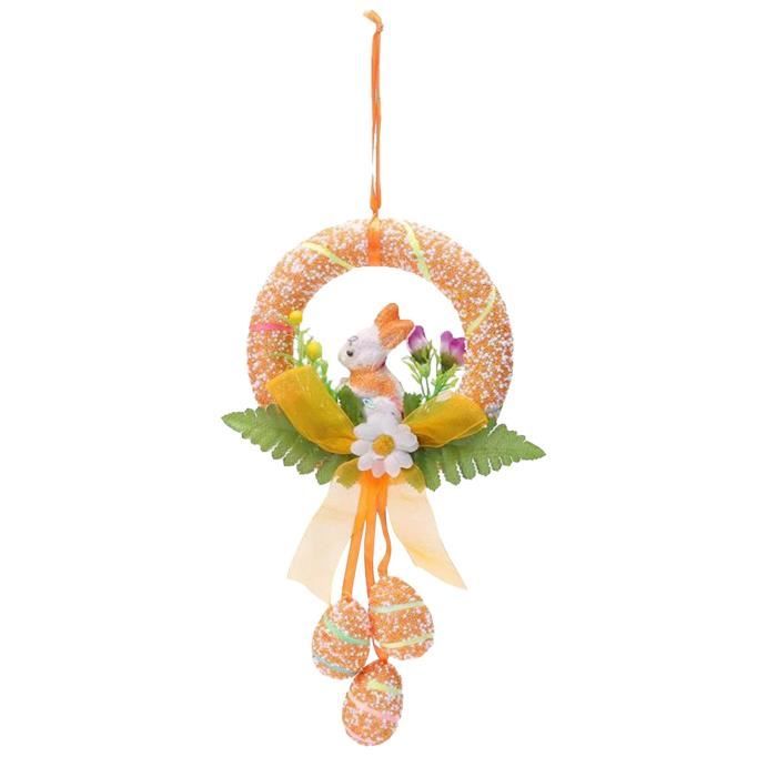 3 Décorations D'œufs De Pâques Suspendus - Ornements En Mousse/plastique, 33cm, Multicolores
