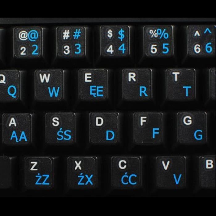 Convient pour ne importe quel clavier Persan autocollant clavier transparent avec des lettres BLEU 