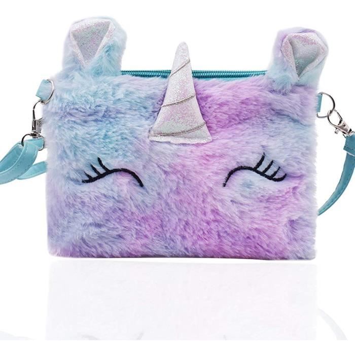 Sac à Bandoulière Sensory Bubble Licorne - Portefeuille Anti-Stress Poche Bulles - Silicone Étanche - Cadeau Mignon