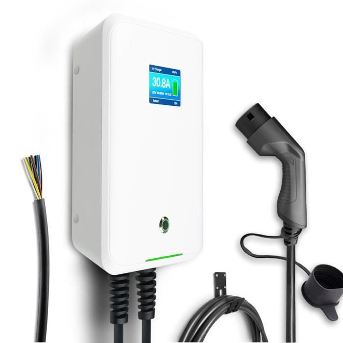 Borne de recharge triphasée mobile et portable 3 prises T2 x 7,2 kW