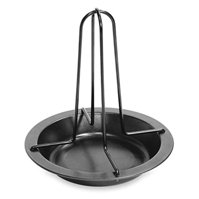 Grille à Rôtir Poulet Pour Barbecue - Acier Inoxydable, Pieds 17 Cm, Plateau à Huile 16,5 Cm - Démontable Et Portable Pour Cuisson En Plein Air