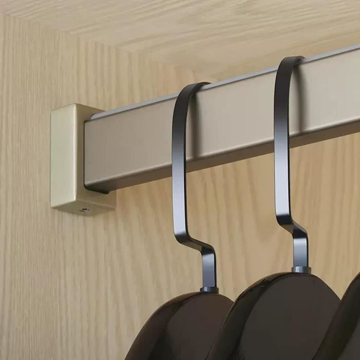 Tringle à Vêtements Extensible HEKOBAG 38-58cm - Barre Penderie Inox Sans Perçage, Antidérapante, Idéale Dressing, Armoire, Chambre Ou Salle De Bain