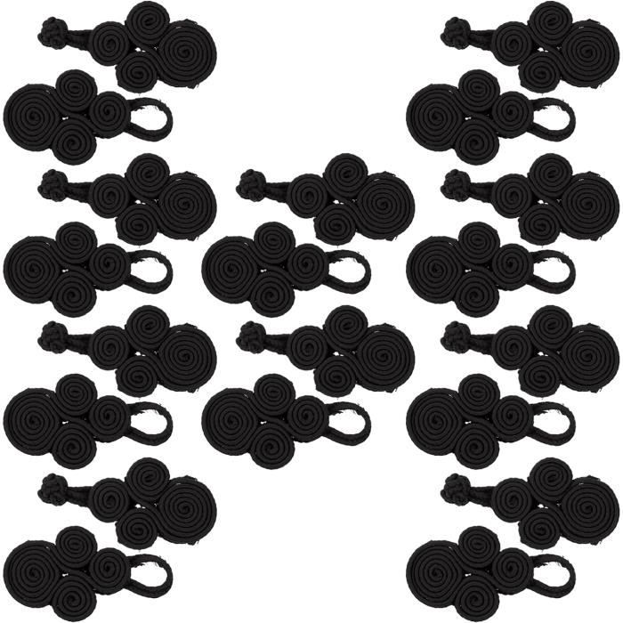 NBEADS 50 Paires de Boutons de Fermeture Chinois, Noeud Grenouille