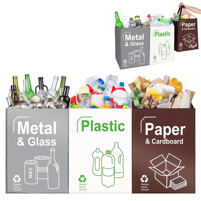 Bac de recyclage pour le papier, verre, déchets recyclables