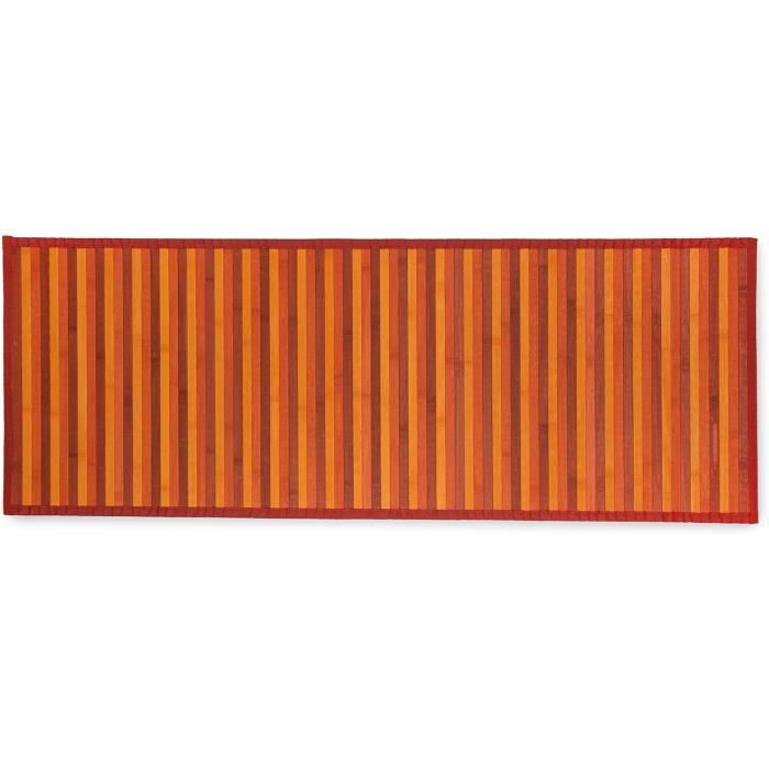 Tapis Couloir En Bambou Naturel 80x300 Cm - Antidérapant Homestyle4u - Pour Intérieur Et Extérieur