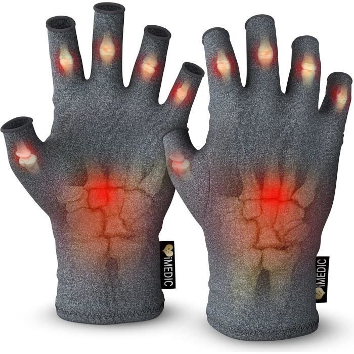 Anti-Arthritis Gants (La Paire) - Apportant Chaleur Et De Compression Pour Aider À Augmenter La Circulation Réduire La Dou[n2090]