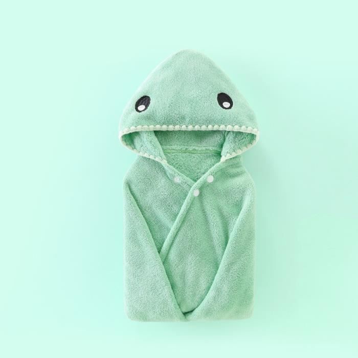 85 150 Serviette De Bain Pour Enfants Super Doux Jolie Cape A Capuche Cape De Bebe Yukata Serviette De Bain Vert Cdiscount Pret A Porter