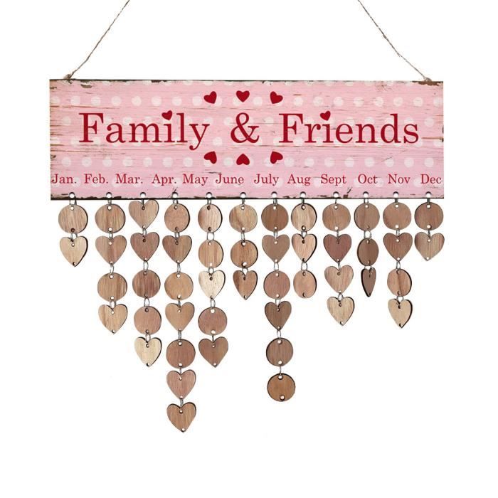 Panneau De Rappel D Anniversaire En Bois Plaque De Pli De Bouleau Sign Family Friends Diy Calendar Jjzs 956 Achat Vente Memo Ardoise Murale Cdiscount