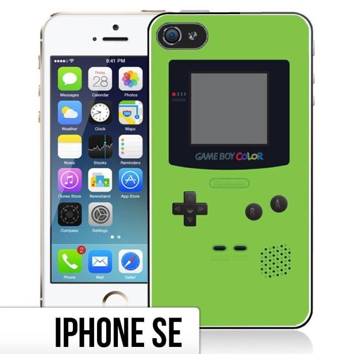 Coque iPhone SE Game Boy Color - Vert - Cdiscount Téléphonie