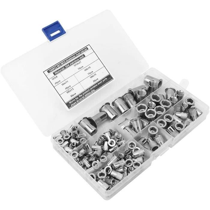 Assortiment d'écrous à tôle pour véhicule