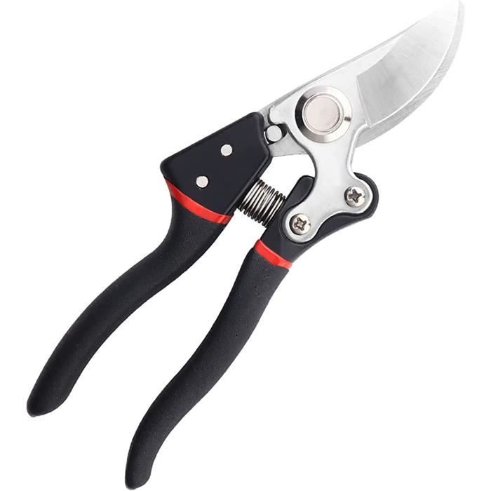 Sécateur De Jardin VOTREK 8,5 Cm – Pour Mains Faibles, Lame SK5 Revêtue Téflon, Ressort Intégré, Poignée Réglable – Idéal Taille Rosiers, Arbustes, Branches Fraîches