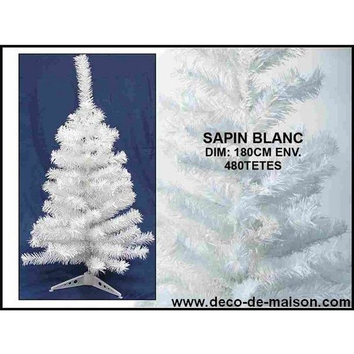 Sapin De No l 180 Cm Blanc Cdiscount Maison sapin-de-no-l-180-cm-blanc-cdiscount-maison