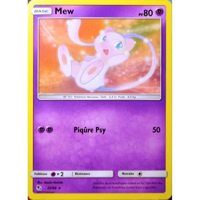 Carte Pokémon Mewtwo GX 31/68 – Set Destinées Occultes SL11.5 – Français – Near Mint – Niveau 10
