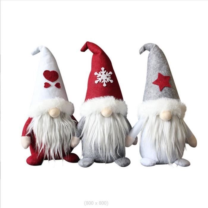 GNOME de Noel, 3Pcs Decoration Noel GNOME, 29cm Décoration Père Noël, Lutin  de Noel Decoration GNOME, GNOME Peluche Elfe Décoration - Cdiscount Maison