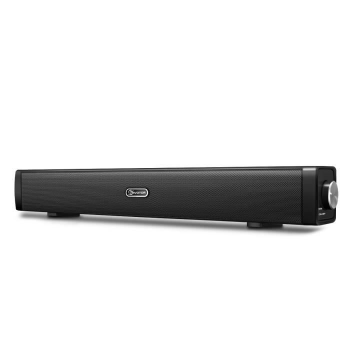 Tv Barre De Son Dentree 3 5 Mm Mp3 Noir Adaptee Au Bureau Smartphone Barre De Son Filaire Usb Portable Tablette Pc Ordinateur Portable Mp4 Et Plus Barres De Son Tv Video Et