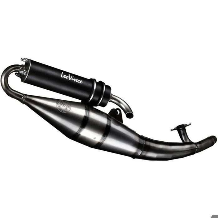 Pot déchappement de détente Leovince TT black pour scooter Aprilia 50 SR 2012 à 2020