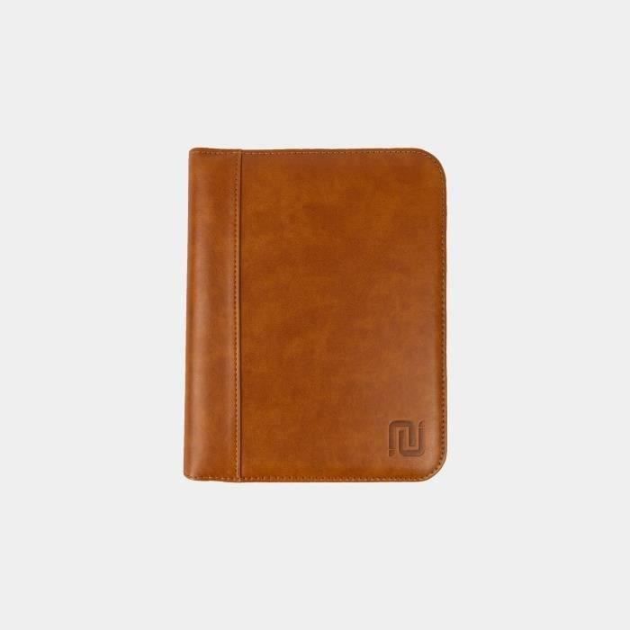 NEGOTIA Porte documents A5 en Cuir PU Conferencier A5 Porte documents pour homme et femme Marron