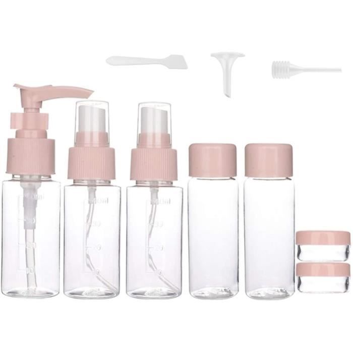 Bouteille de voyage, 11pcs kit voyage avion,conteneur liquide pour  cosmétiques-shampoing-gel douche-crème (rose) - - Cdiscount Bagagerie -  Maroquinerie