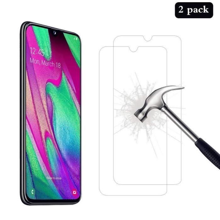 2 Pi/èces Verre Tremp/é Film Protecteur pour Samsung Galaxy A40 Sans Bulles dair SONWO Galaxy A40 Film Protection d/écran, Anti Rayures