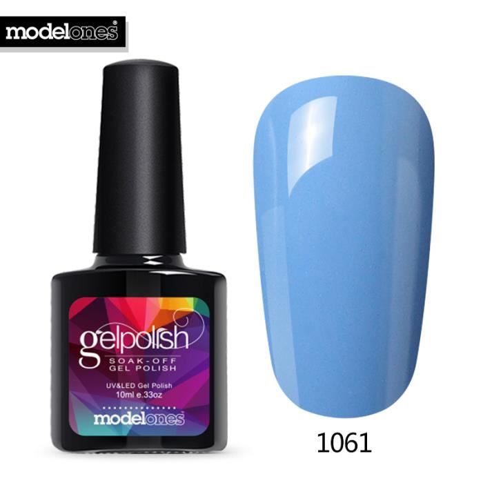Modelones Uv Bleu Couleur Gel Polonais 10ml French Manicure