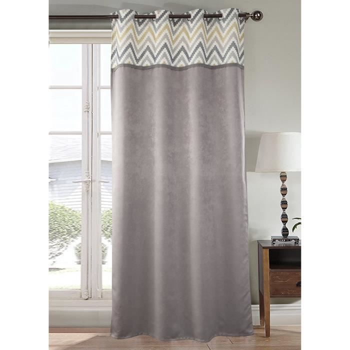Rideau Occultant Scandinave 140x260 Cm Gris Achat