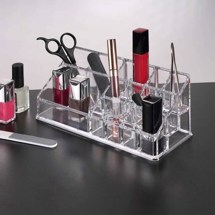 Andux Rangement pour cosmétiques et maquillages Acrylique Transparent SNJ-01