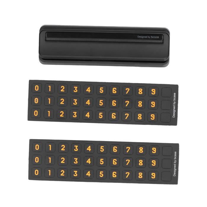 Plaque De Stationnement Temporaire Avec Protection De Confidentialité - Support Aimanté Pour Voiture, Coulissant, Sans Trace