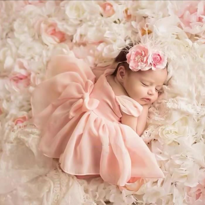 Accessoire Photo Nouveau-Né – Costume Cerf Mignon Body + Bonnet Crochet – Photographie Bébé 0-12 Mois