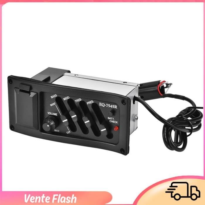 Préampli Guitare Alnicov Avec Micro Et EQ 3 Bandes - Réglage Auto/Manuel, Affichage LCD, Contrôle Volume/Basses/Médiums/Aigus - 8